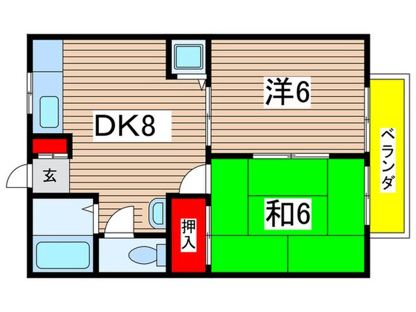 ユース宝扇の物件間取画像